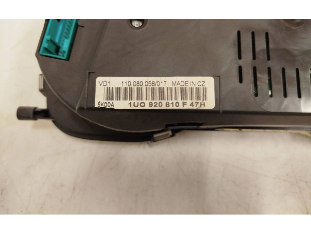 Панель приборов 1U0920810F, 110080058017 Skoda Octavia Mk1 (1U)