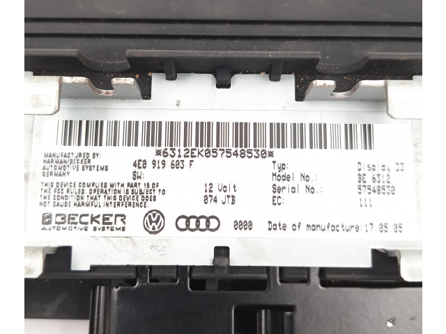 Дисплей 4E0919603F, 4E0919603F Audi A8 S8 D3 4E