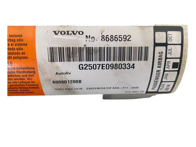 Подушка безопасности пассажира 8686592, 600801200B   Volvo XC90