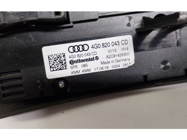 Блок управления климат-контролем 4G0820043CD   Audi A6 S6 C7 4G