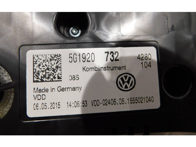 Geschwindigkeitsmesser Cockpit VDD024060, 5G1920732 Volkswagen Golf VII