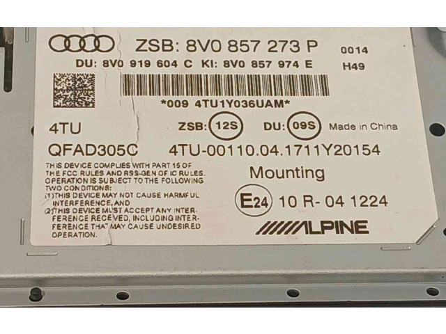 Дисплей 8V0919604C Audi A3 S3 8V