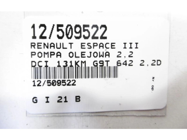 Čerpadlo oleje 7702300016, 7702300016 Renault Espace III
