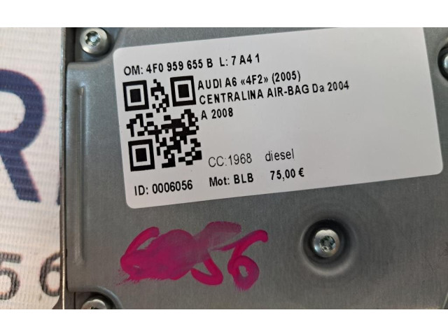 Блок подушек безопасности 4F0959655B, 4F0959655B   Audi A6 S6 C6 4F