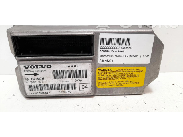 Блок подушек безопасности 8645271, CENTRALITAAIRBAG   Volvo V70