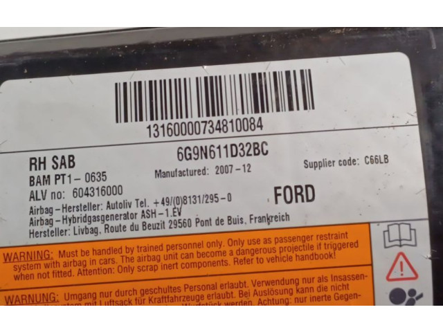 Подушка безопасности в сиденье 13160000734810084, 13160000734810084 Ford S-MAX