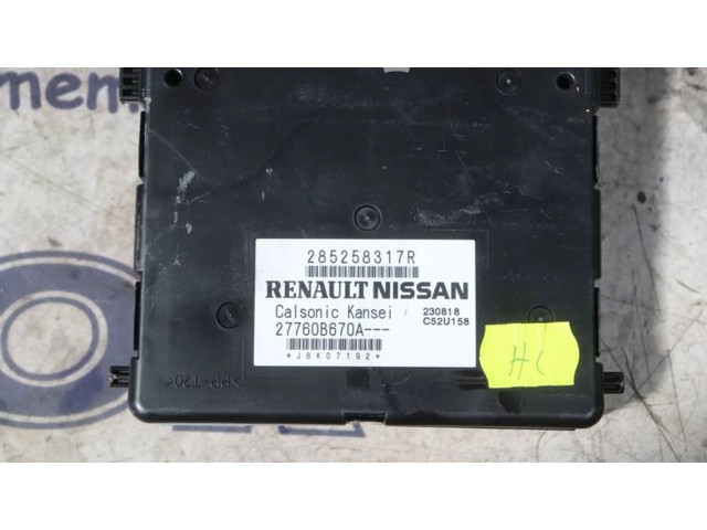 Блок управления климат-контролем 285258317R, 27760B670A   Dacia Logan II