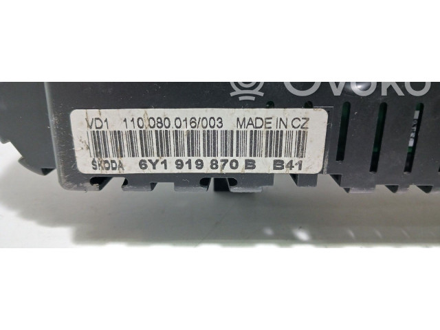 Панель приборов 6Y1919870B, 110080016003 Skoda Fabia Mk1 (6Y)