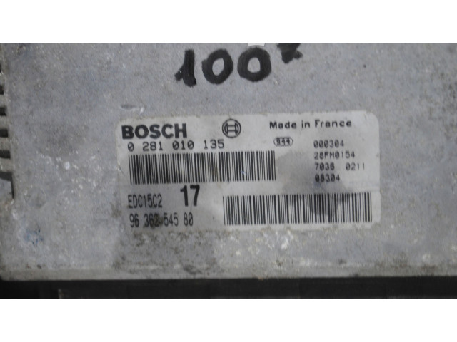 Řídící jednotka 9636254580, 0281010135 Peugeot 806 2001