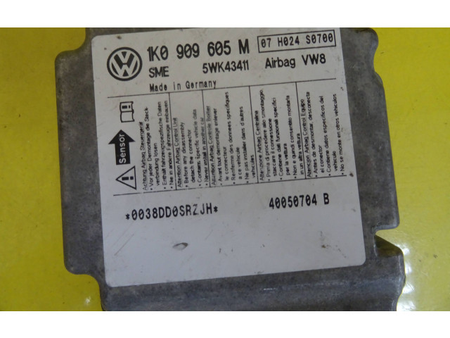 Блок подушек безопасности 1K0909605M, 5WK43411 Skoda Octavia Mk2 (1Z)