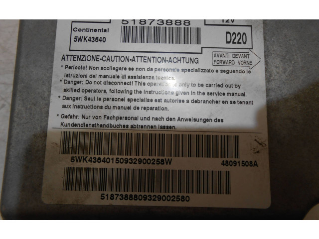 Блок подушек безопасности 51873888   Fiat Bravo