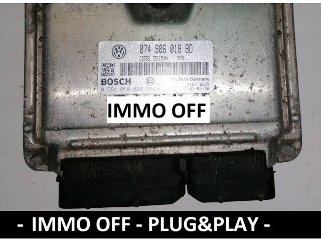 Блок управления двигателя 074906018, 0281010638   Volkswagen Transporter - Caravelle T4