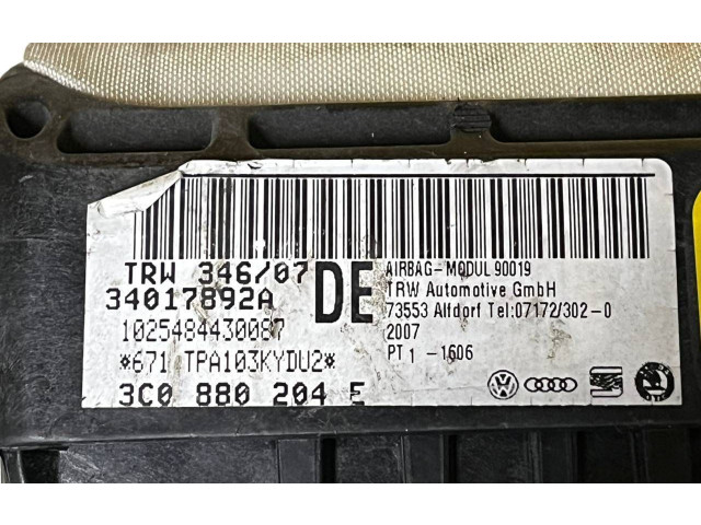 Подушка безопасности пассажира 3C0880204E, 34005348 Volkswagen PASSAT B6