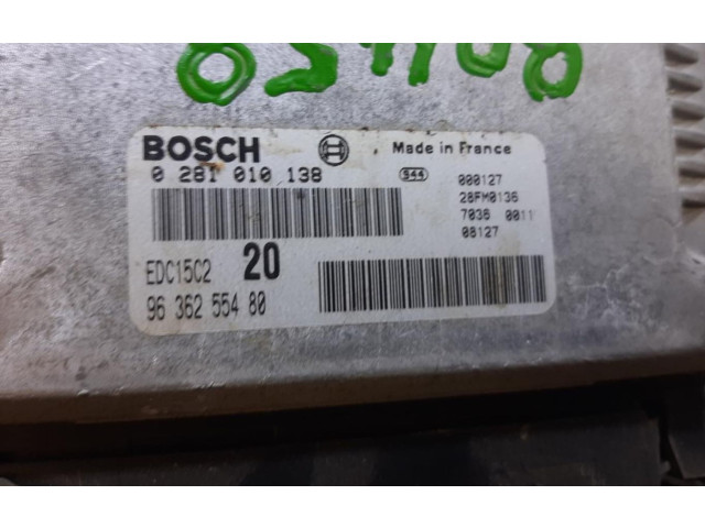 Řídící jednotka 9636255480 Citroen Berlingo 2000