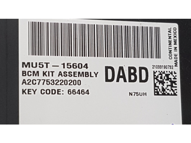 Pojistková skříňka Řídící jednotka BSM MU5T15604, MU5T15604DABD Ford F150 2021