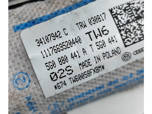 Подушка безопасности в сиденье 5G0880441A Volkswagen Golf VII