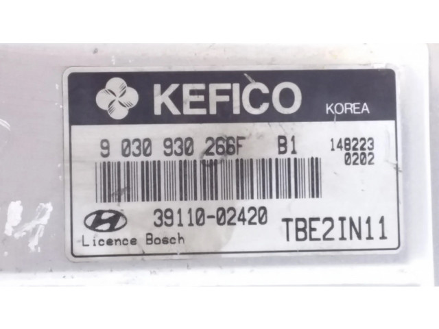 Блок управления двигателя 3911002420, 9030930266F   Hyundai Getz