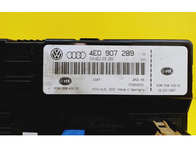 Zámek zadních dveří 4E0907289, 4E0910289 Audi A8 S8 D3 4E 2002