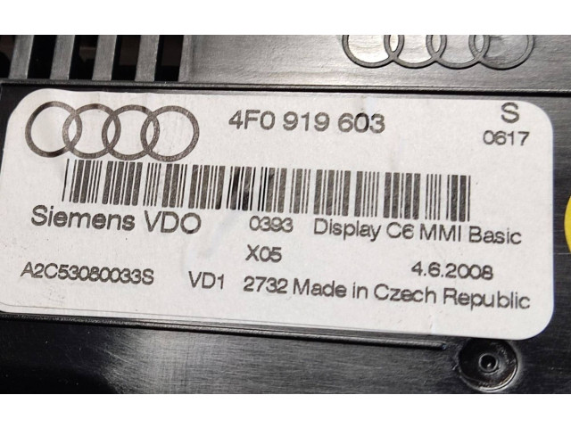 Дисплей 4F0919603, A2C53080033 Audi A6 S6 C6 4F