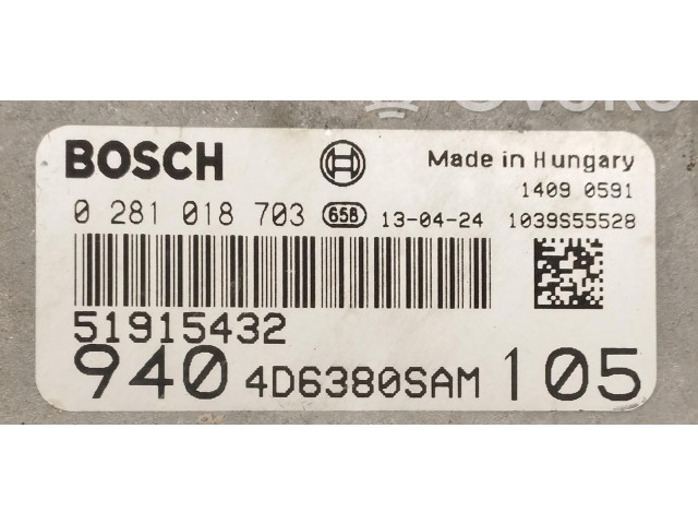 Řídící jednotka 0281018703, 0281018703 Alfa Romeo Giulietta 2013