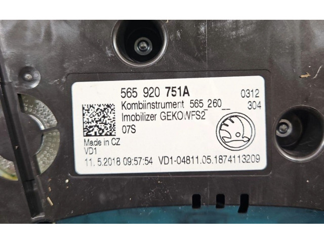 Панель приборов 565920751A, IMPRK1392735 Skoda Karoq