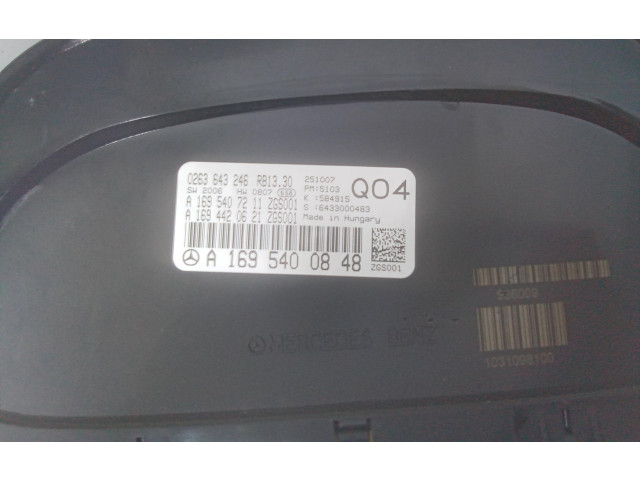 Панель приборов A1695400848, 0263643246   Mercedes-Benz A W169       
