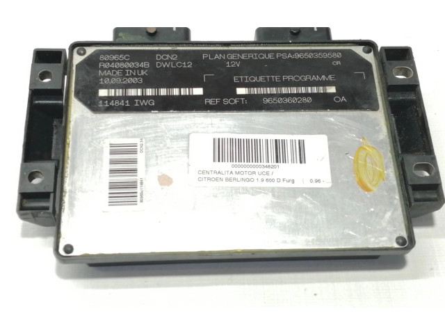 Řídící jednotka 9650359580, 9650360280   Citroen Berlingo 1996