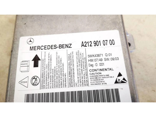 Блок подушек безопасности a2129010700, 5wk43871   Mercedes-Benz E W212