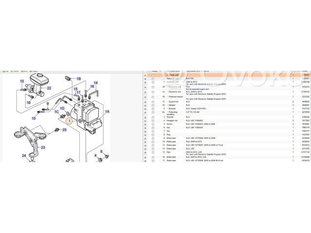 Блок АБС 0265950538, 93185388   Saab  9-5  2006 - 2010 года