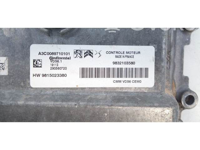 Блок управления двигателя 9832103580, A3C0089710101   Opel Combo E