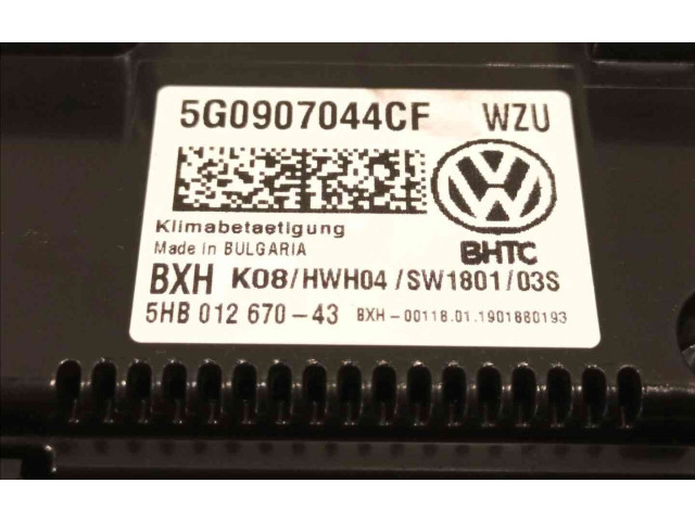 Блок управления климат-контролем 5G0907044FCWZU   Volkswagen Golf VII