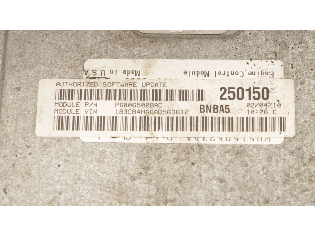 Řídící jednotka P68065008AC, P68065008AC Dodge Caliber 2010