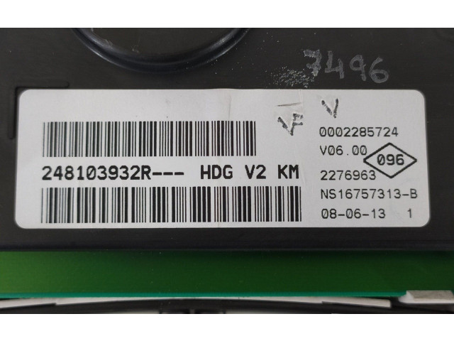 Панель приборов 248103932R   Dacia Lodgy       