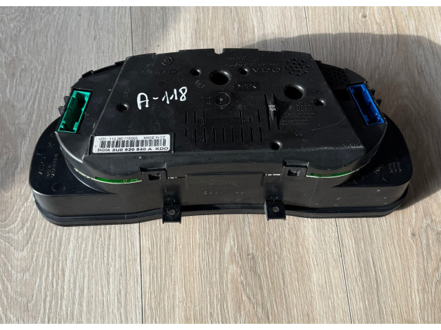 Панель приборов 3U0920840A, 110280115003 Skoda Superb B5 (3U)