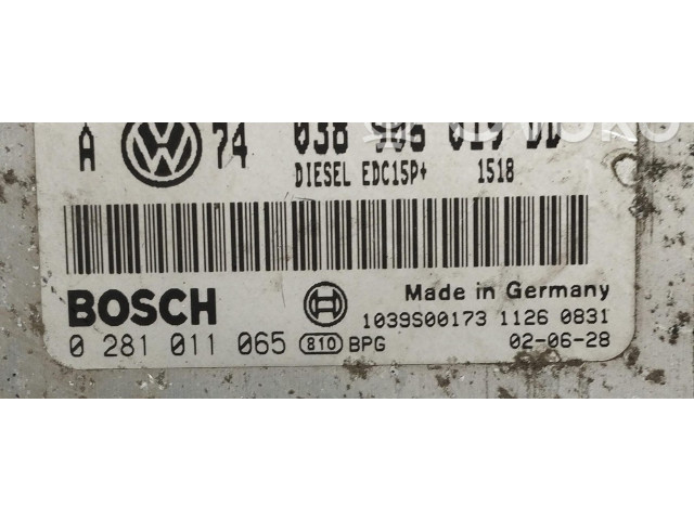 Комплект блоков управления 0281011065, 0281011065 Volkswagen New Beetle