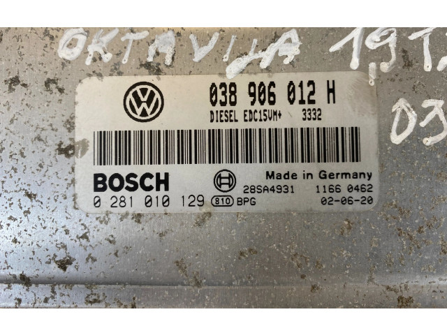 Блок управления двигателя 038906012H, 28SA4931 Skoda Octavia Mk1 (1U)