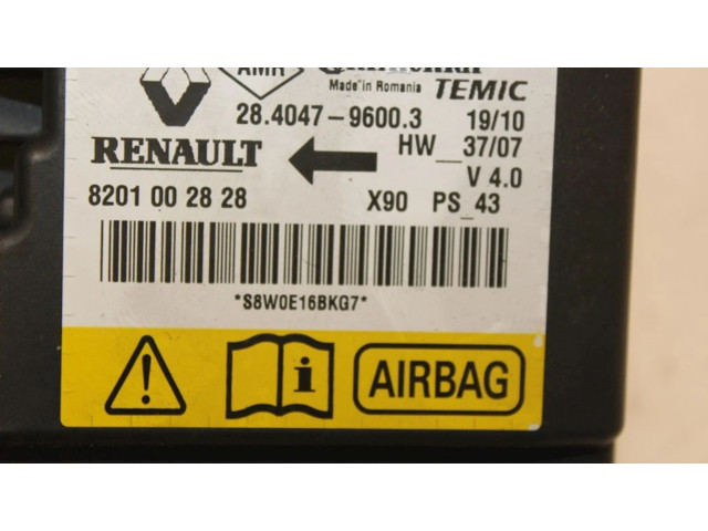Блок подушек безопасности 8201002828, 8201002828 Dacia Sandero