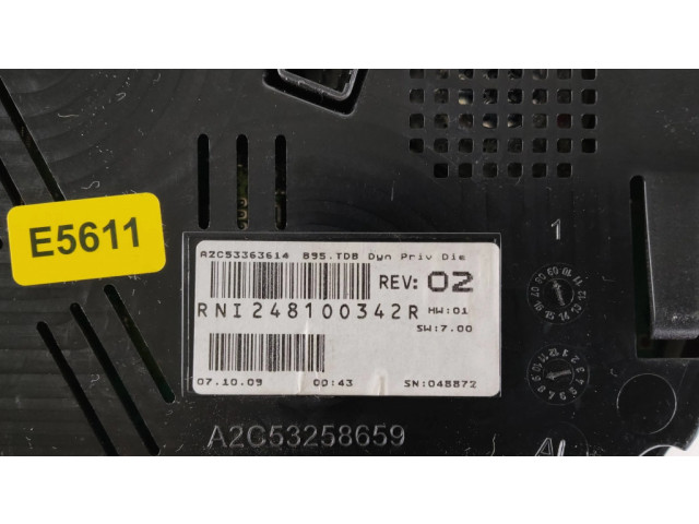Přístrojová deska Renault Megane III 2013 248100342R, A2C53363614