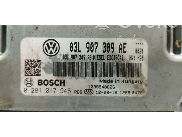 Řídící jednotka 03L907309AE, 0281017946 Volkswagen Tiguan 2012