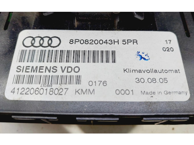 Блок управления климат-контролем 8P0820043H Audi A3 S3 A3 Sportback 8P