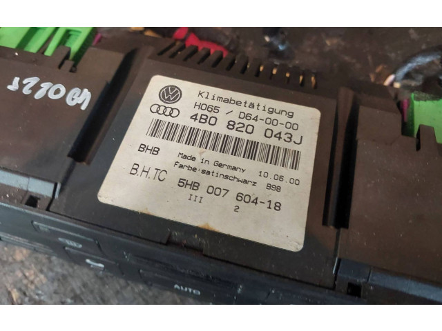 Блок управления климат-контролем 4B0820043J   Audi A6 S6 C5 4B