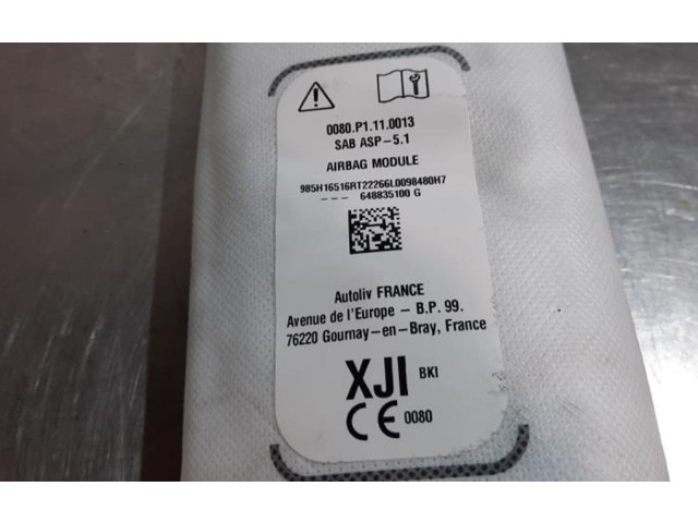 Подушка безопасности в сиденье 985H16516R Dacia Sandero III