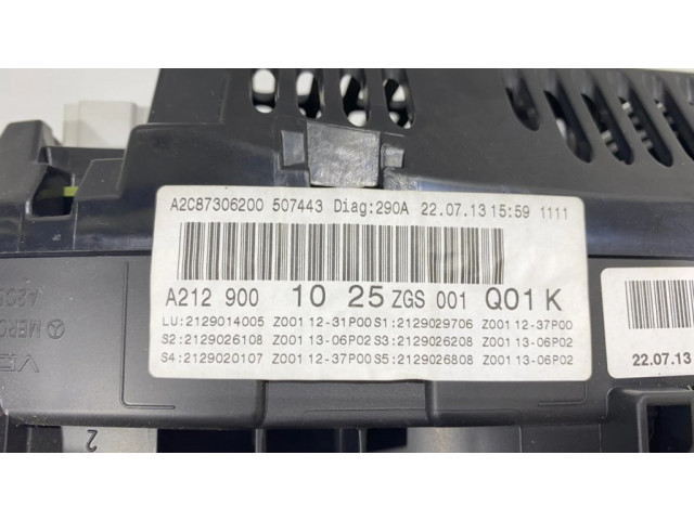 Přístrojová deska Mercedes-Benz E W212 2013 A2129001025