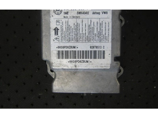 Блок подушек безопасности 1k0909605t, 5wk43412   Volkswagen Jetta V