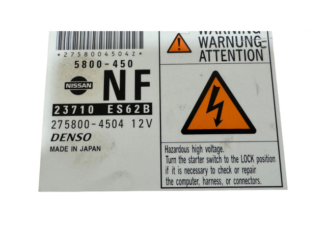 Řídící jednotka 23710ES62B, 2758004504 Nissan X-Trail T30 2005