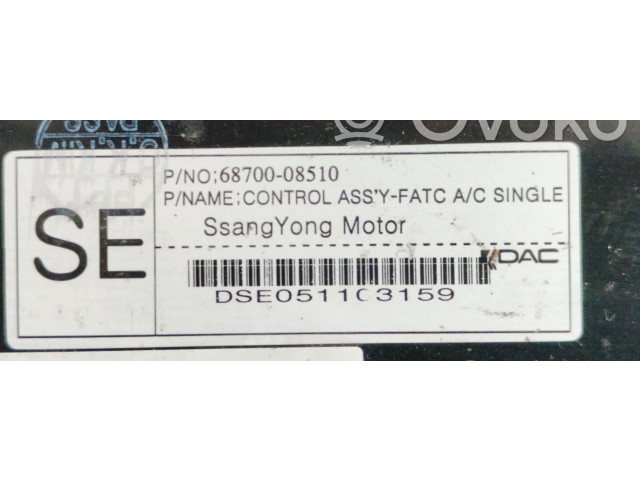 Блок управления климат-контролем 6870008510   SsangYong Rexton