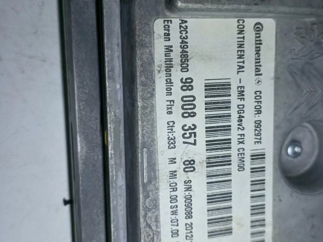 Дисплей    9800835780   Citroen DS5