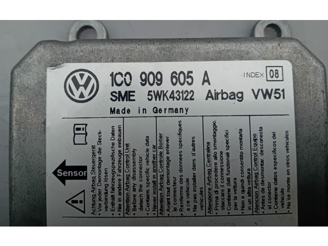 Блок подушек безопасности 1C0909605A, 5WK43122   Volkswagen Transporter - Caravelle T5