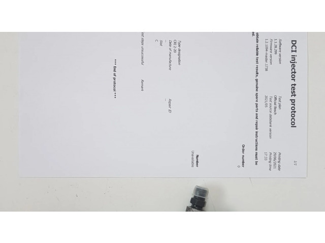 Vstřikovač 0445110800, H8201636333 Nissan Qashqai pro naftový motor 1.5 K9K872