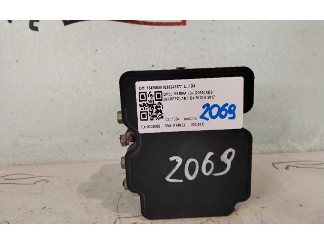 Блок АБС 134268500265242277, 134268500265242277   Opel  Meriva B  2010 - 2016 года